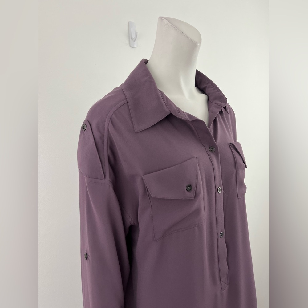 BCBGeneration Mauve Shirt Dress - Picture 11 of 16